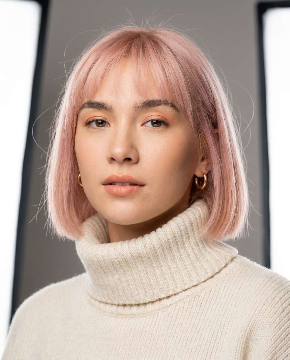 soft blush bob photo