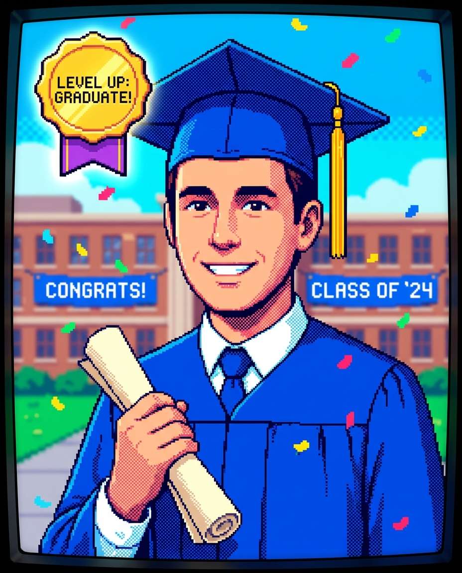 graduation victory photo