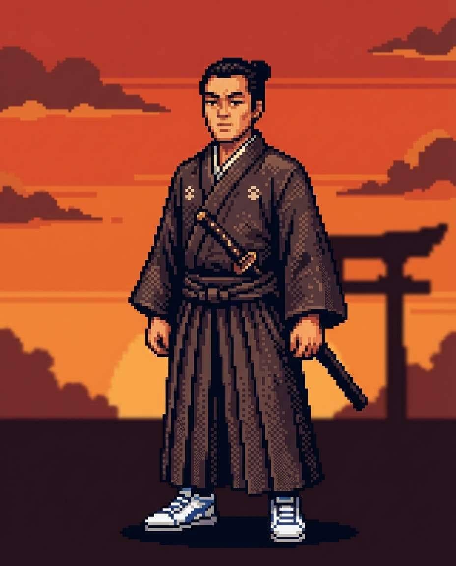 samurai sunset photo