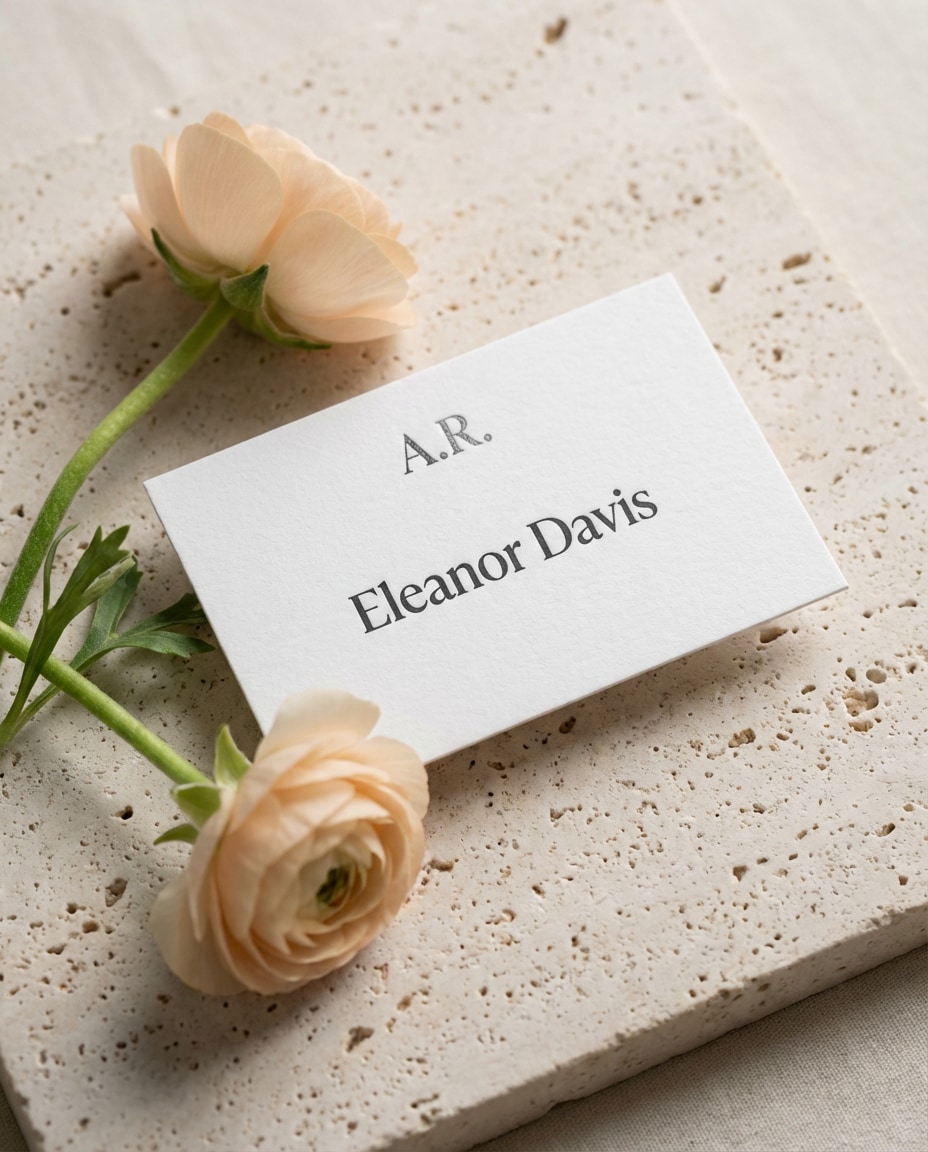 minimal monogram corner photo