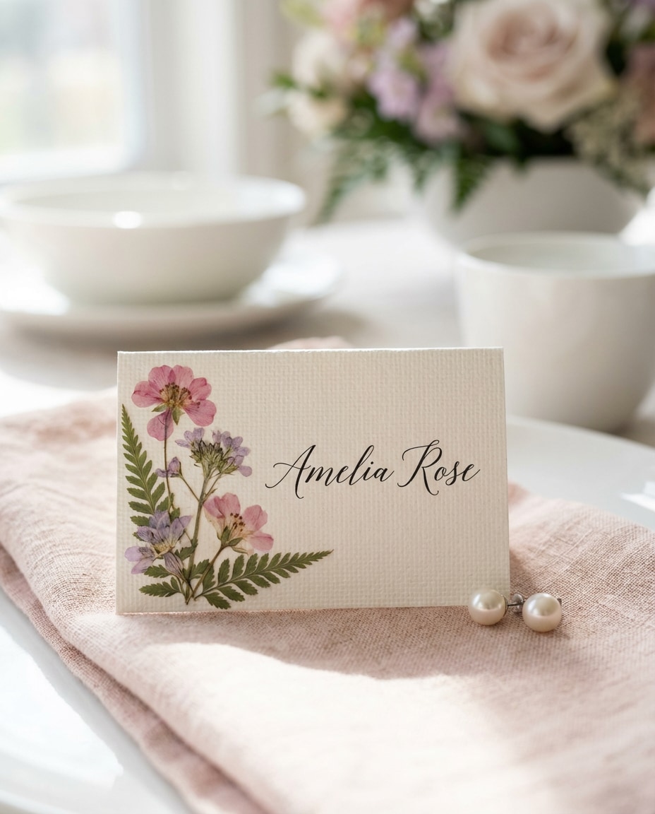 pressed flower edge photo