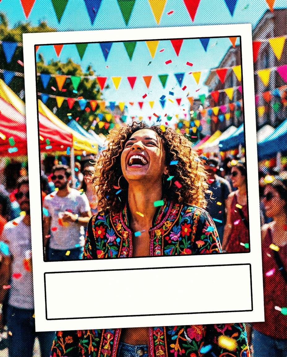 festival street confetti photo