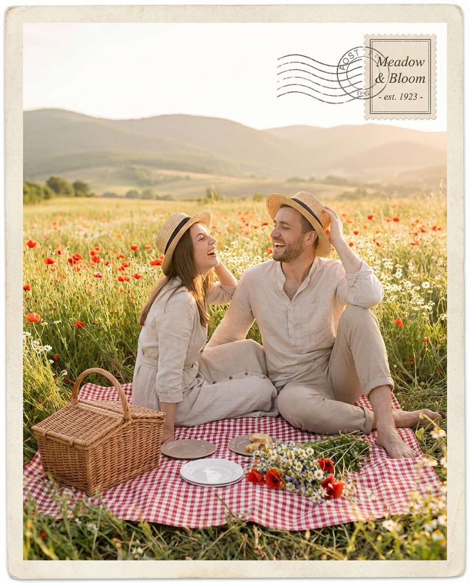 cottagecore picnic photo