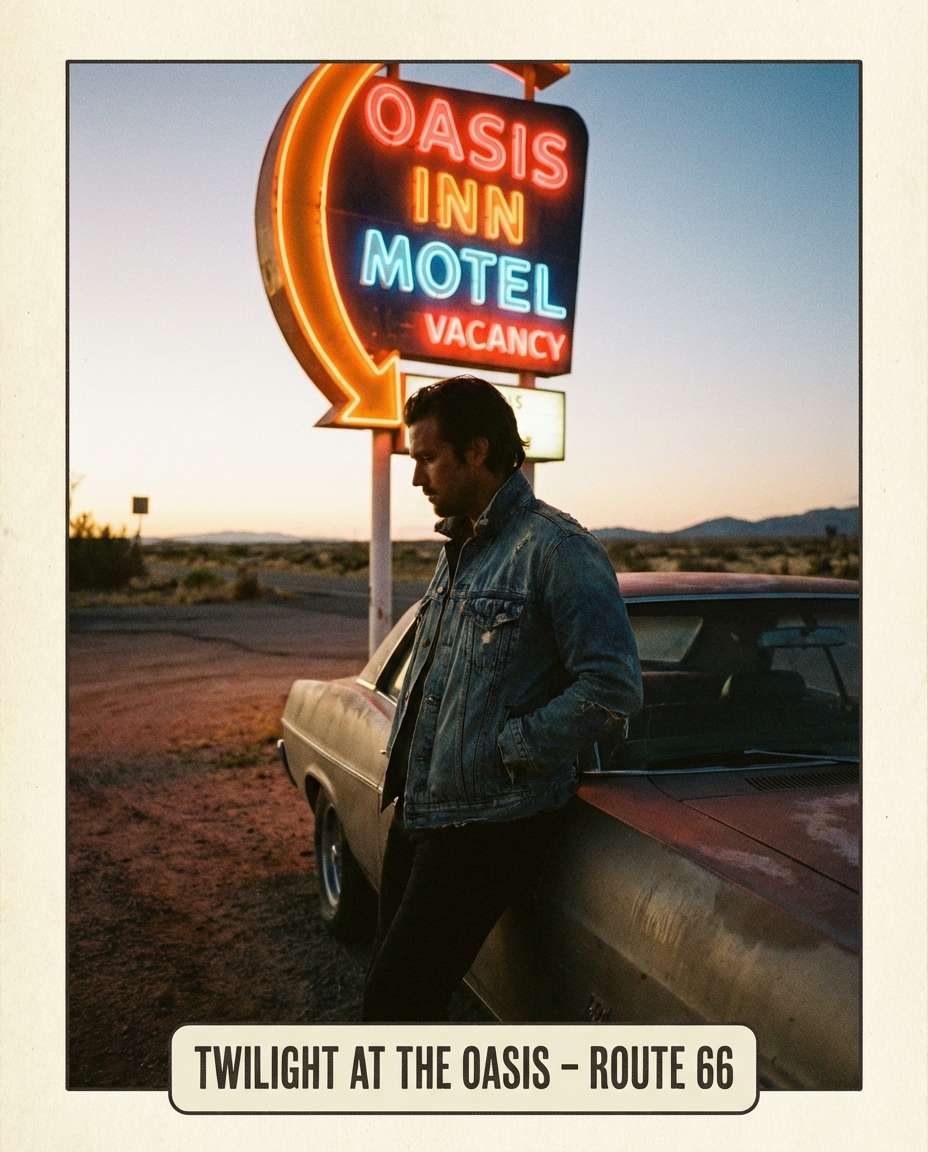 retro motel sign photo