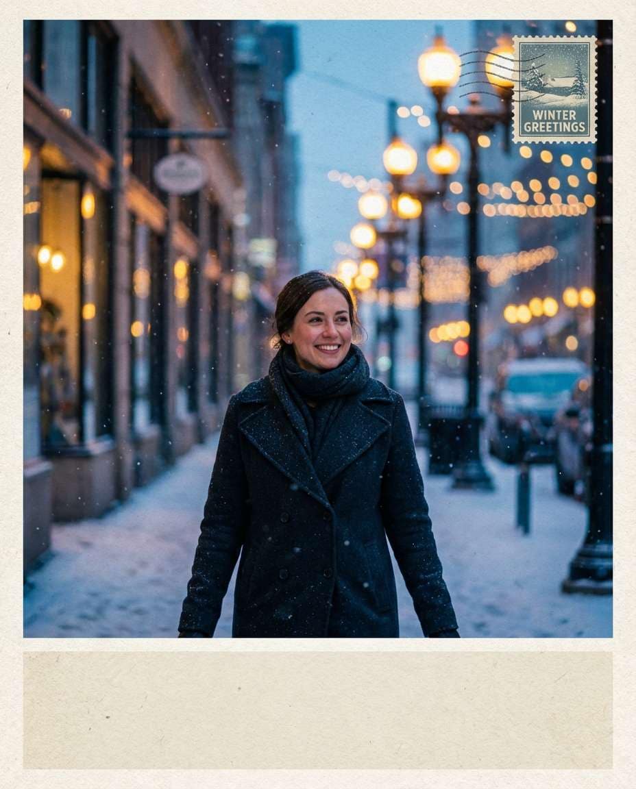 winter city lights photo