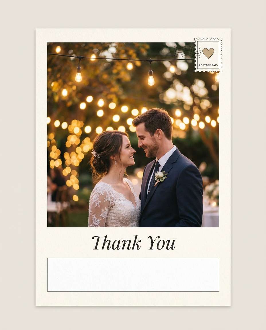 wedding thank you photo