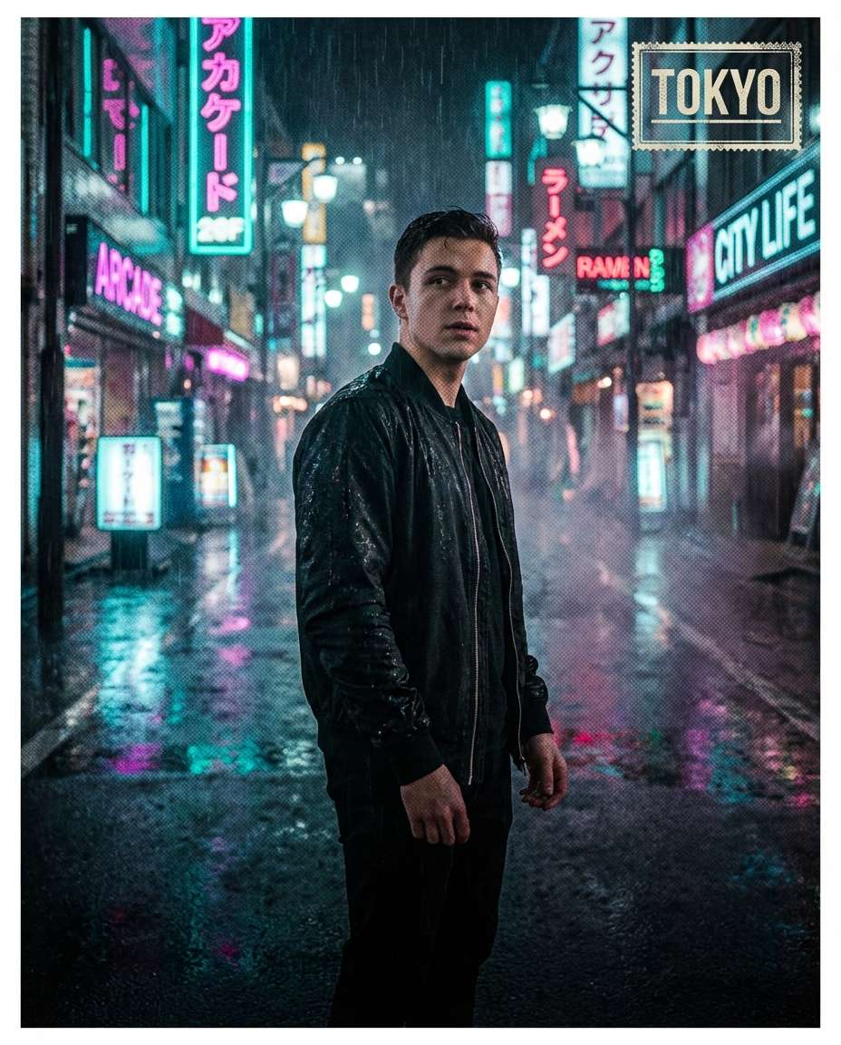 tokyo neon night photo