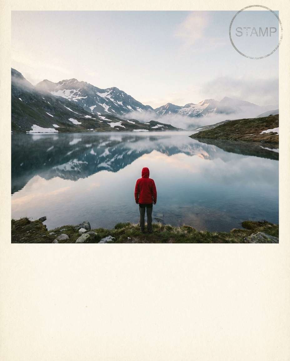 alpine lake calm photo