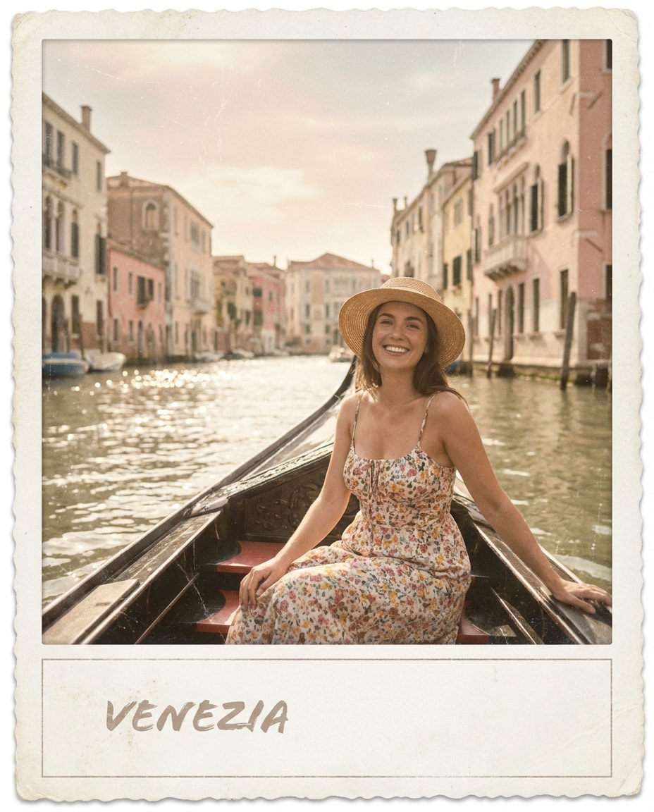 venice gondola smile photo
