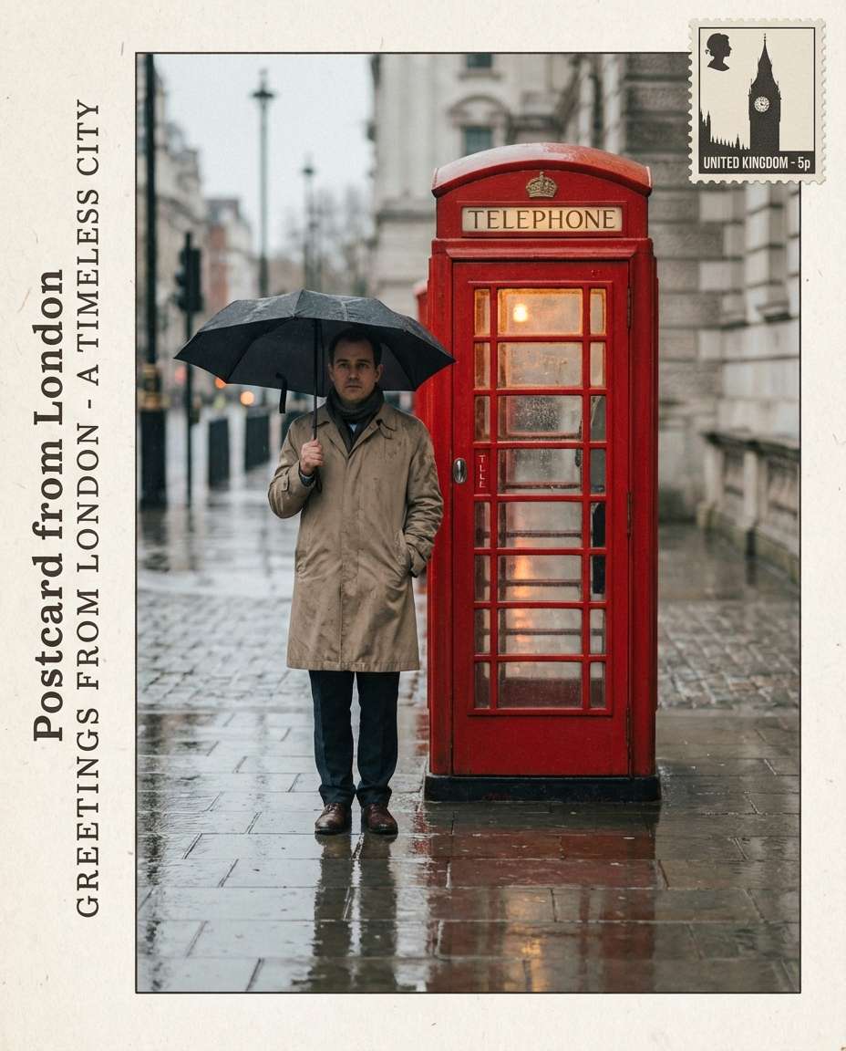 london rainy charm photo