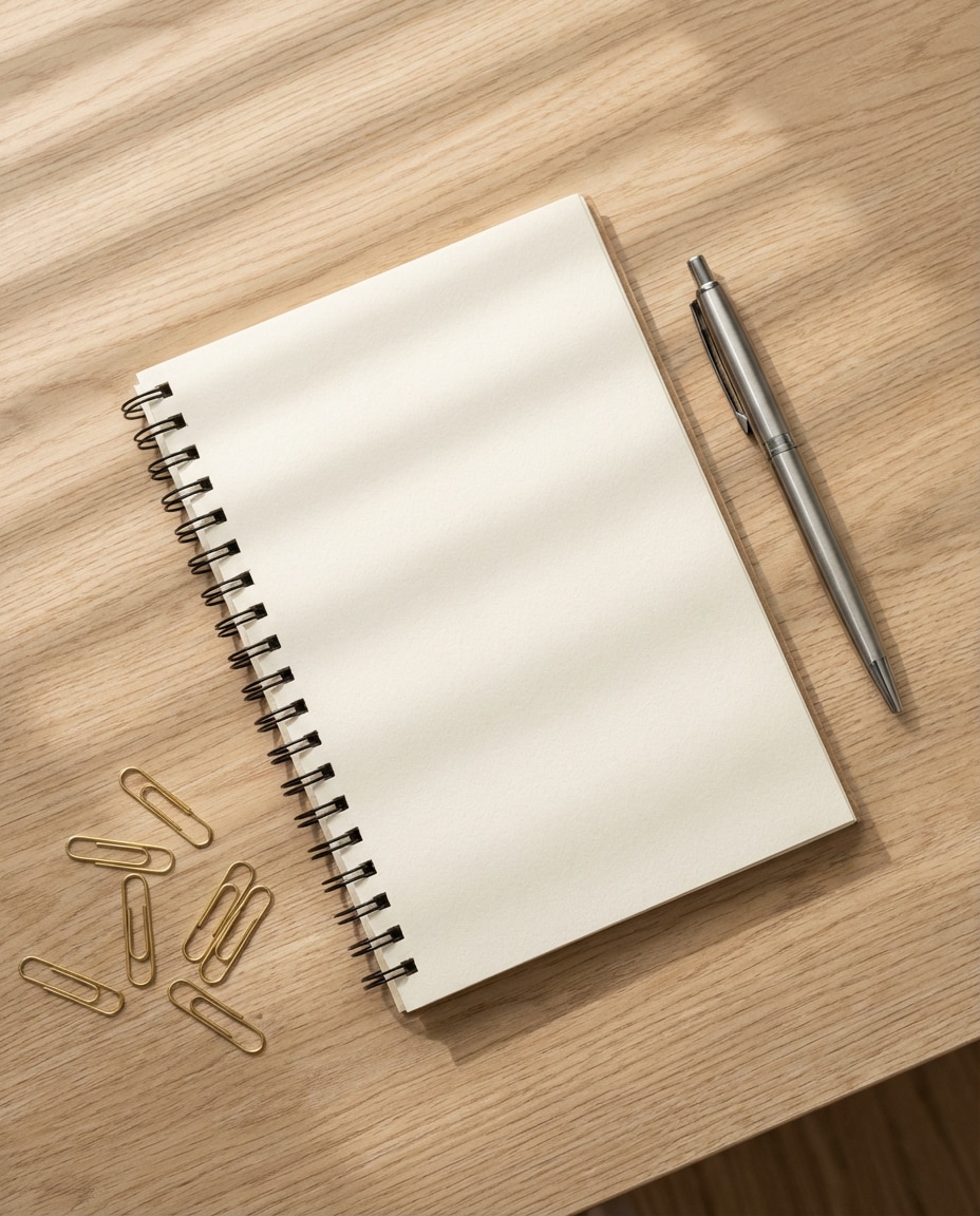 stationery desk flatlay photo