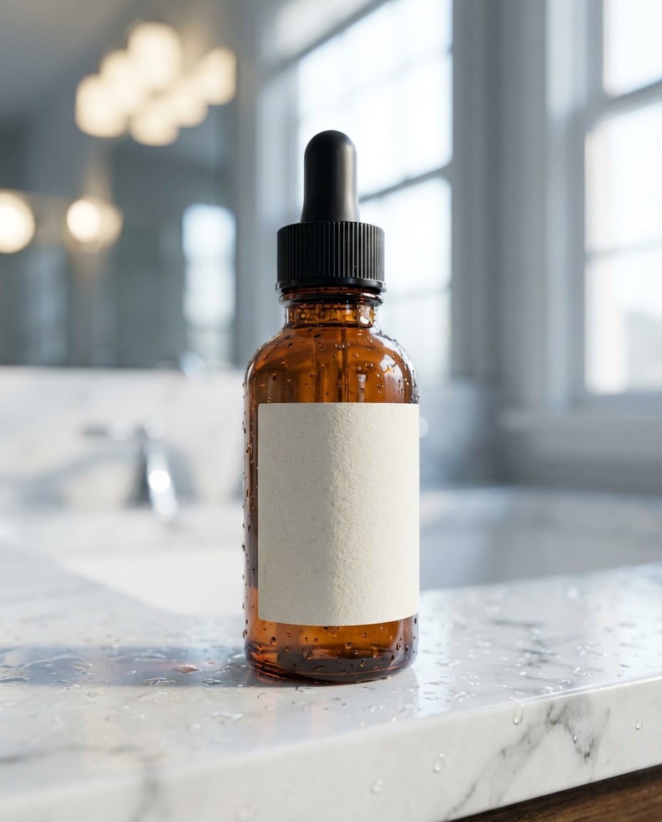 amber dropper bathroom photo