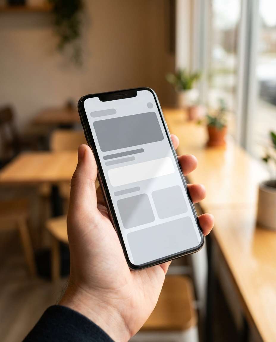 app screen in hand photo