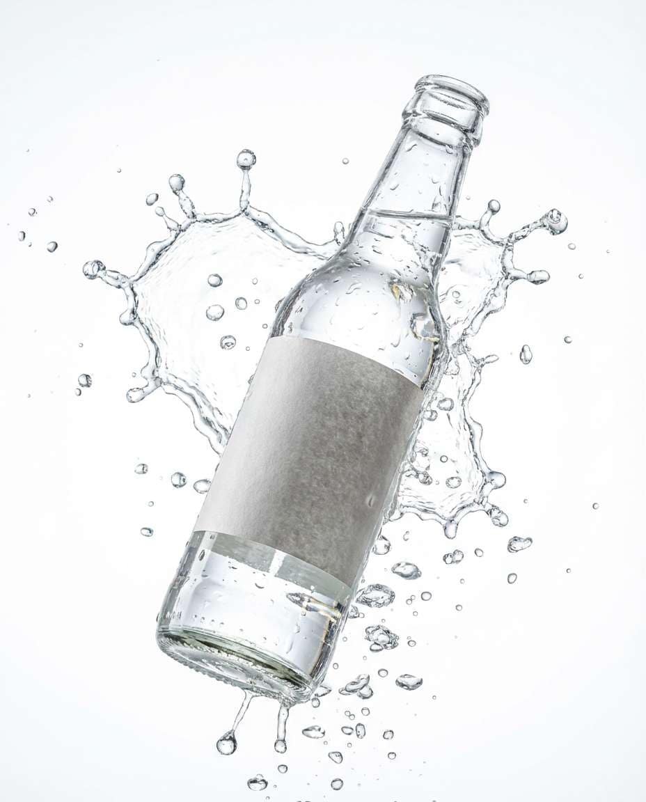 bottle splash shot photo