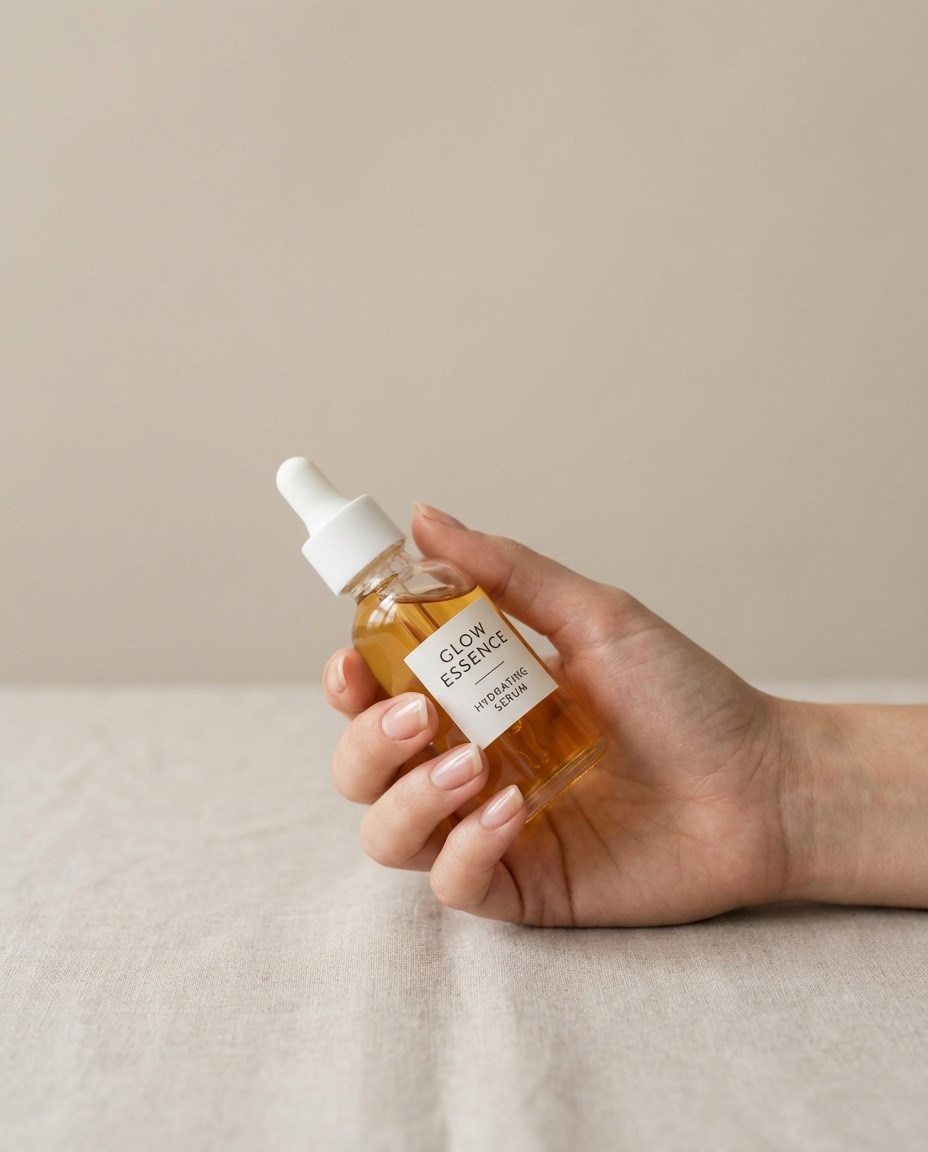 hand holding skincare photo