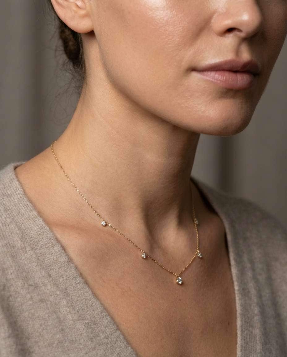 wearing jewelry closeup photo