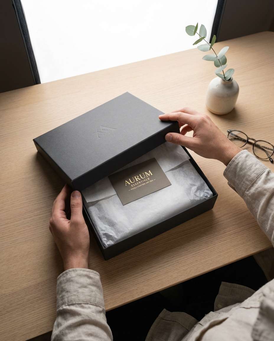 unboxing hands scene photo