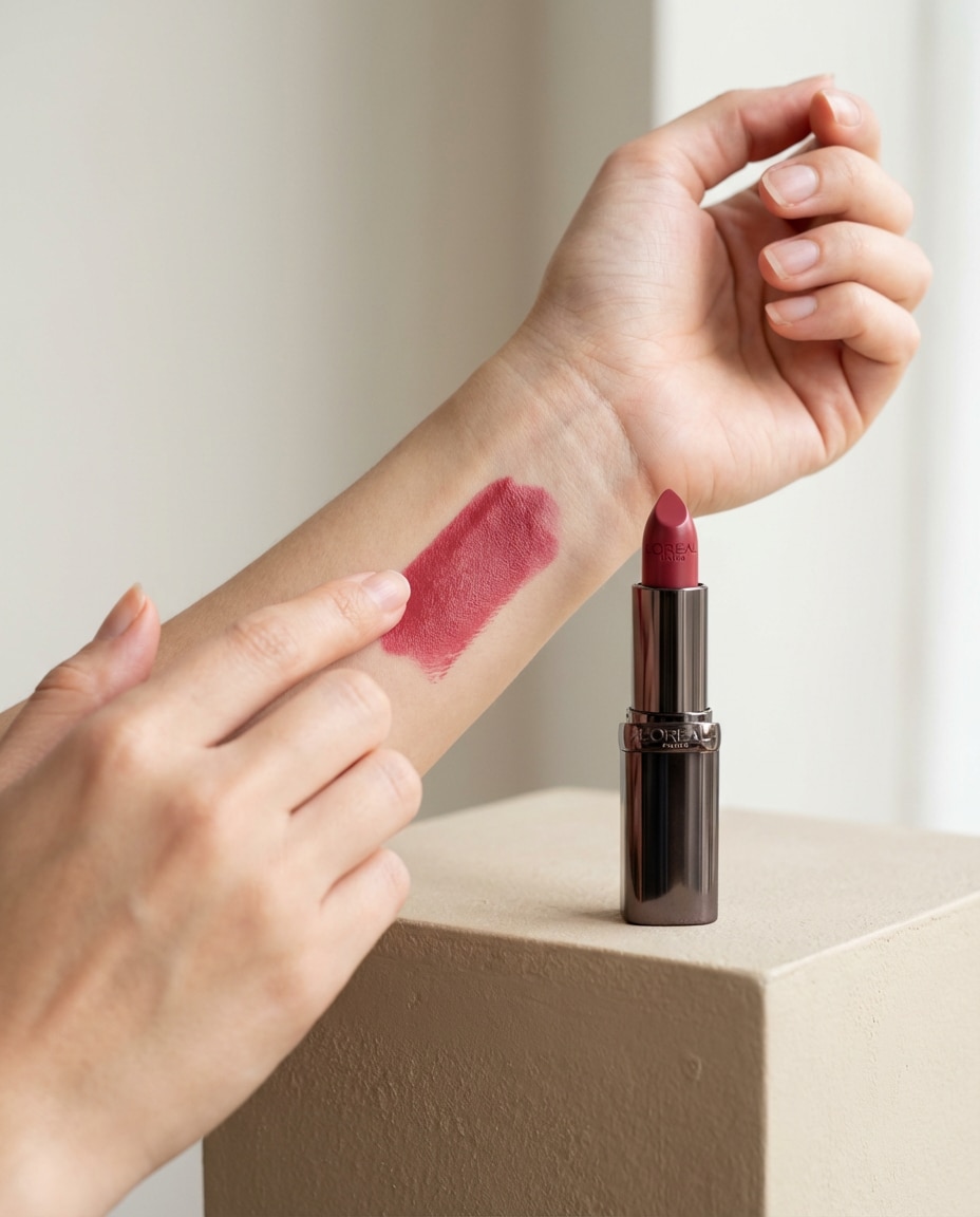 applying cosmetic swipe photo