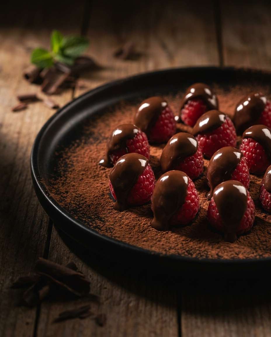 dark moody chocolate dip photo