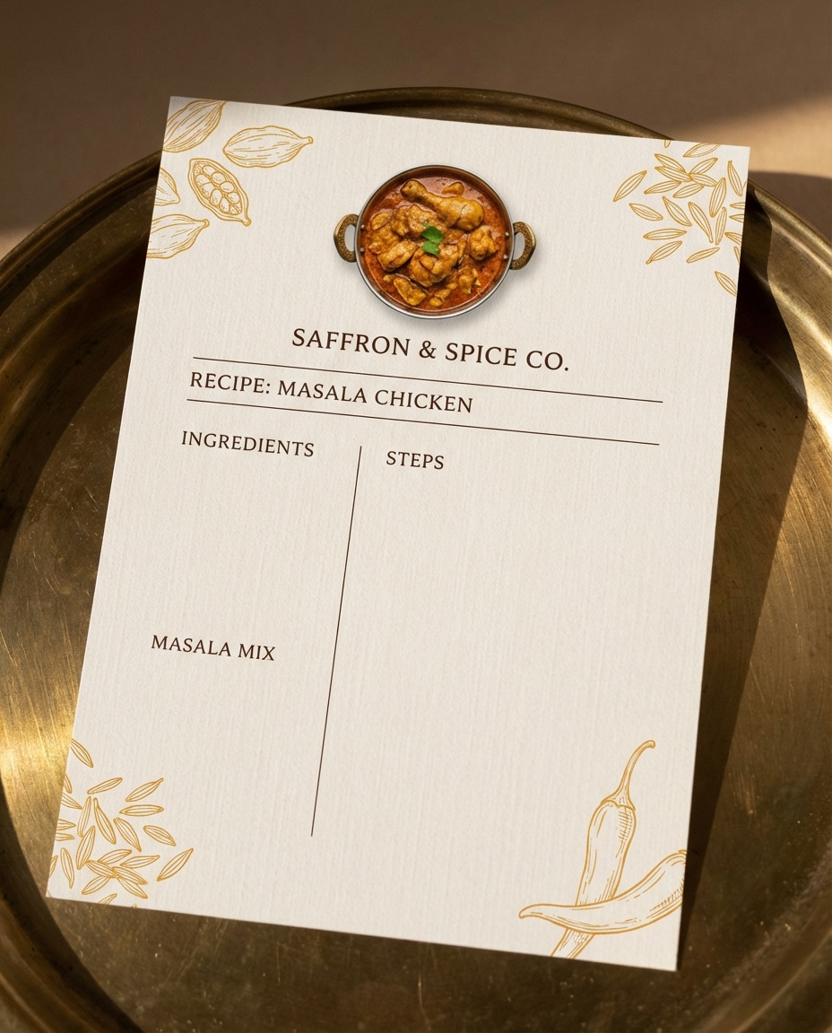 indian spice illustration photo