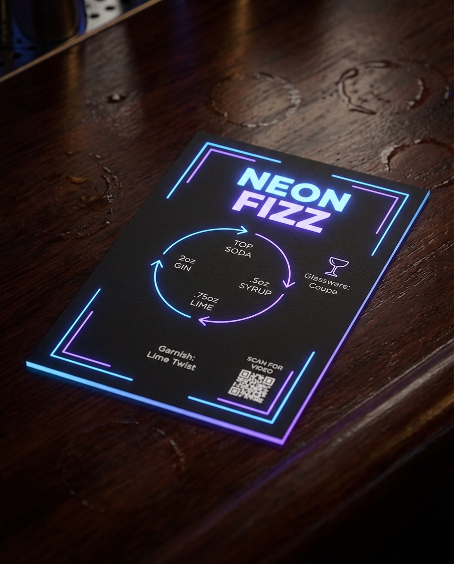 dark mode cocktail photo