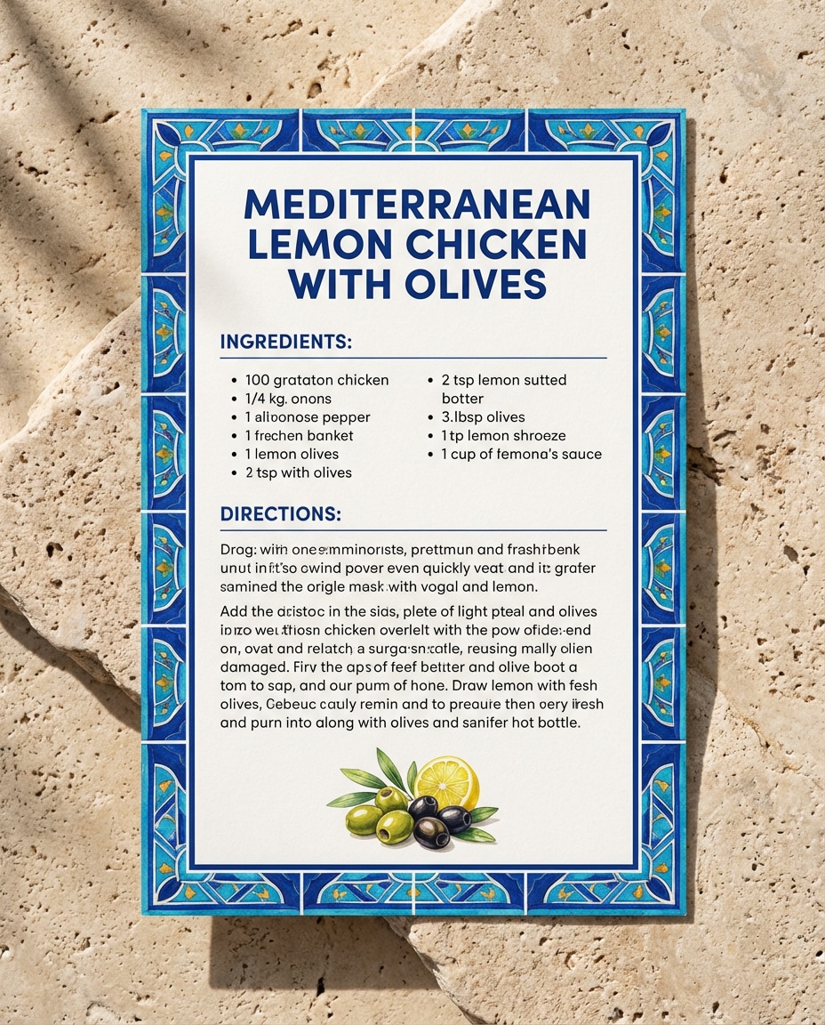 mediterranean tile frame photo