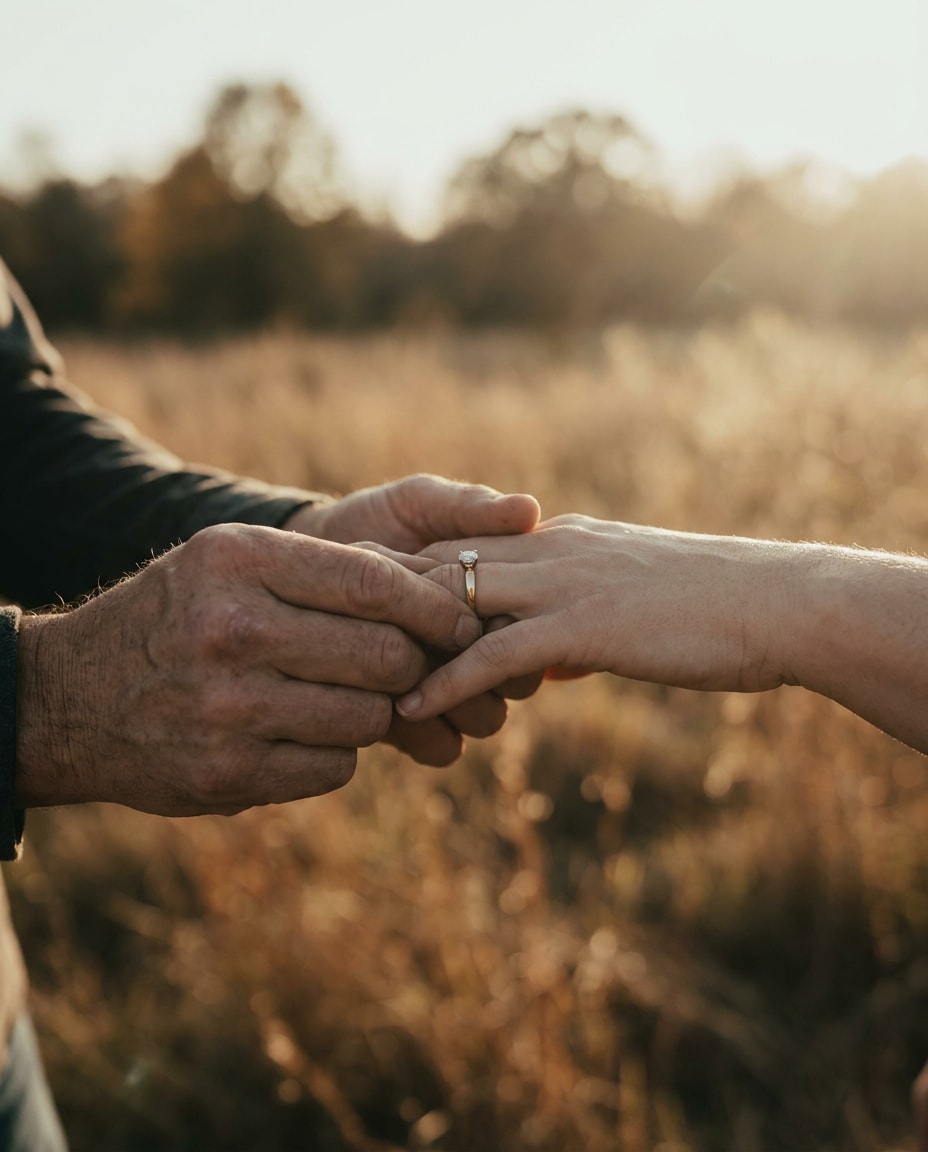 couple proposal moment photo