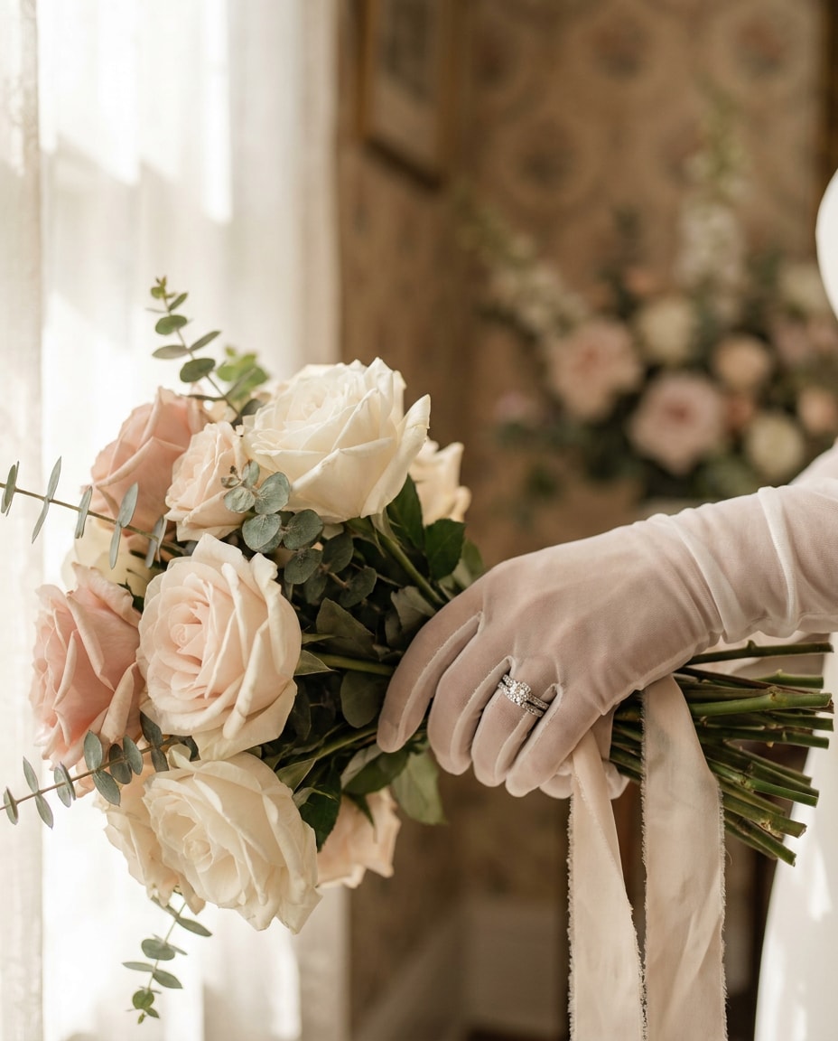 bridal bouquet detail photo