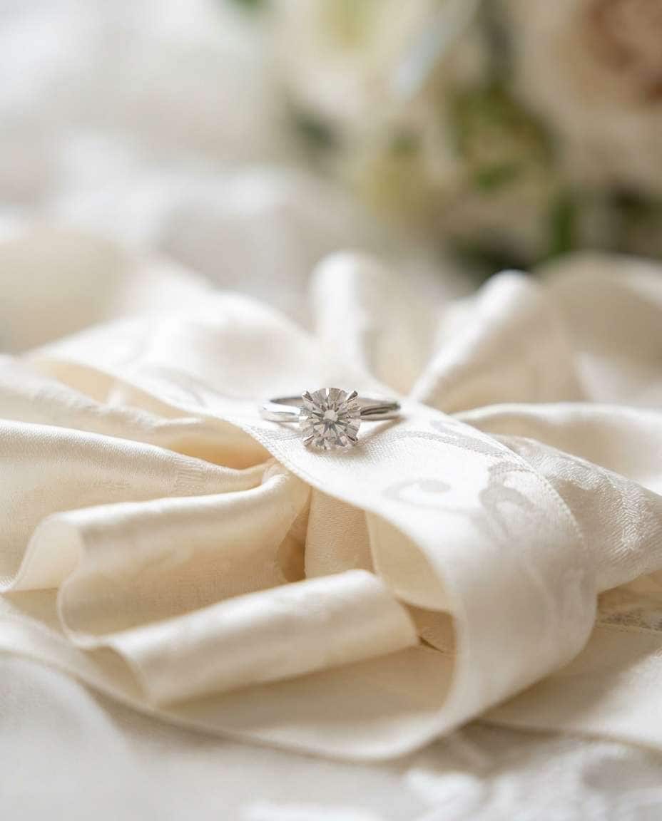 on satin ribbon photo