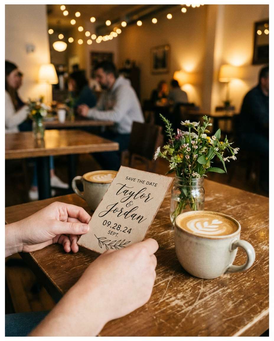 coffee shop announcement photo