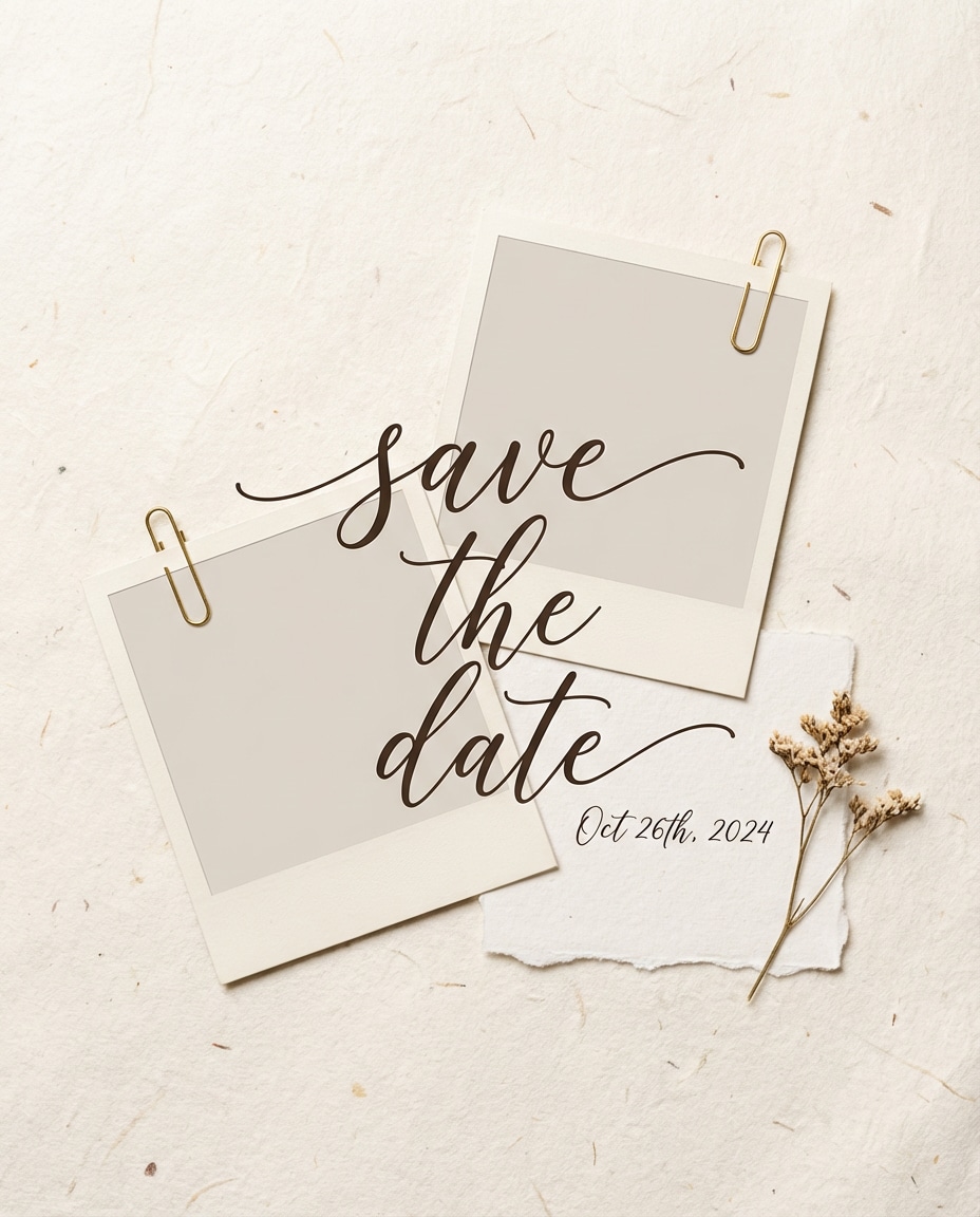 polaroid collage layout photo