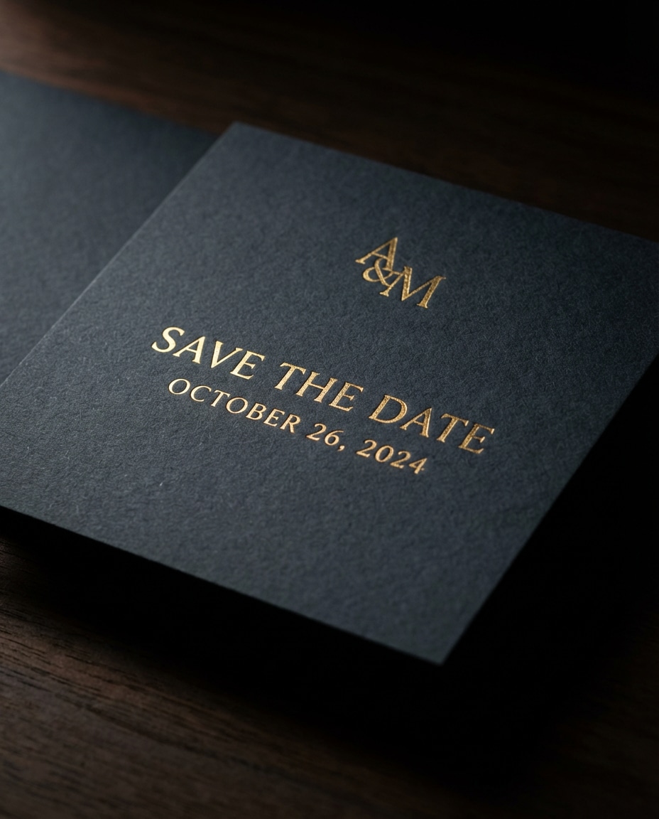 black tie luxe foil photo