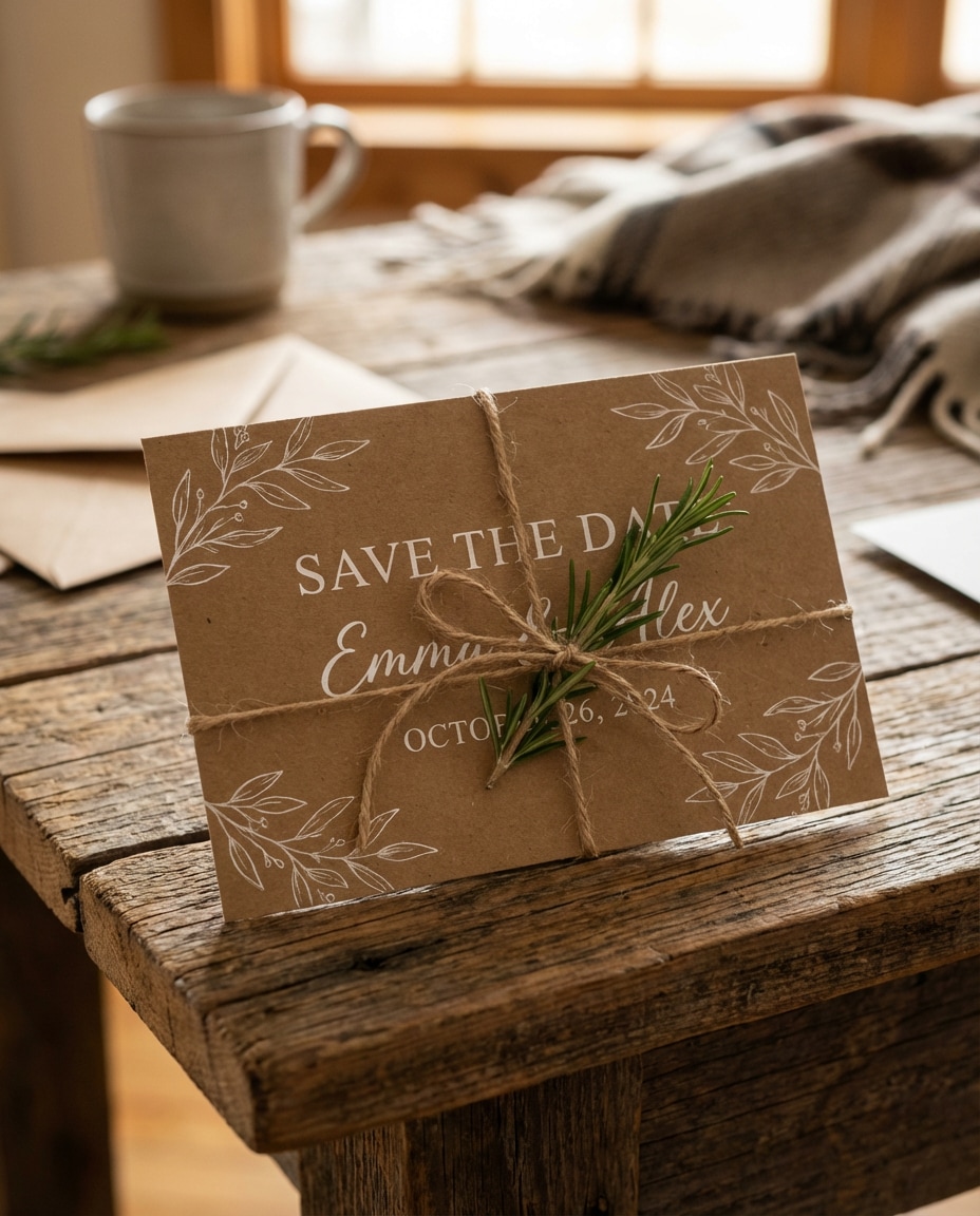 rustic kraft paper photo