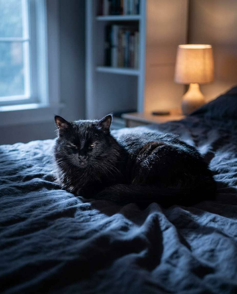 moonlit bedside calm photo