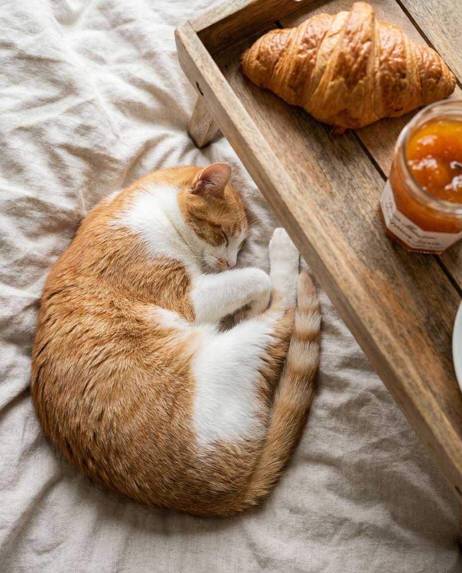 breakfast tray nap photo