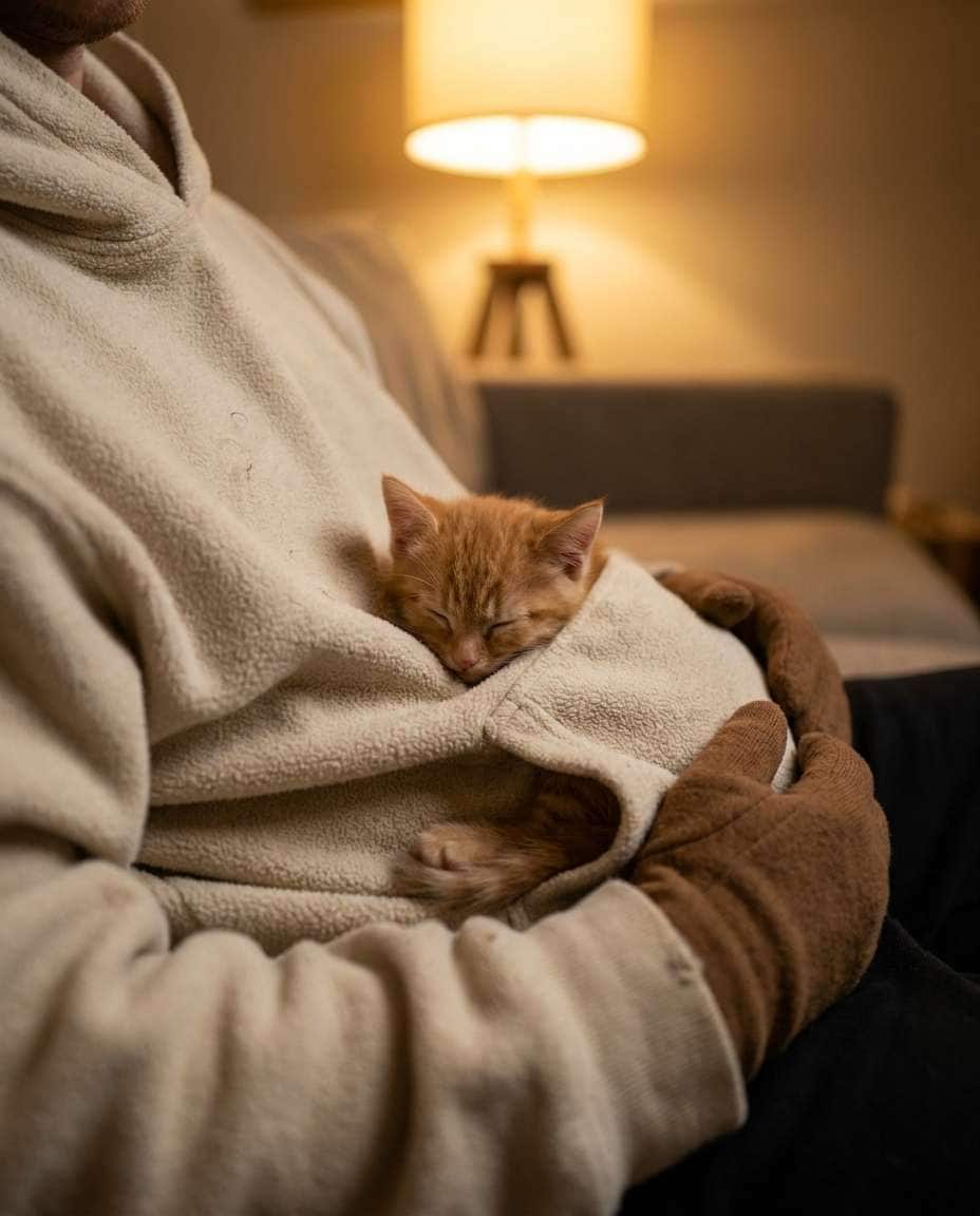 hoodie pocket catnap photo