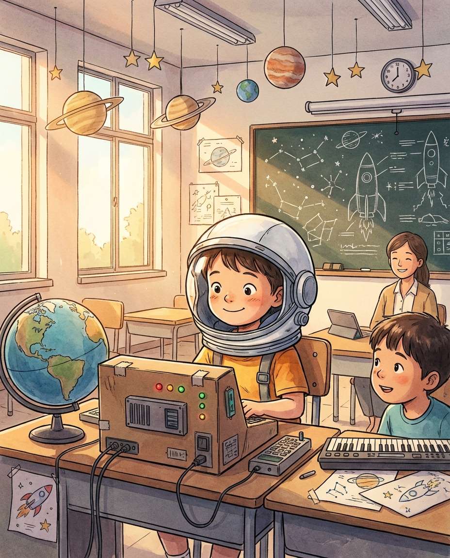 cosmic classroom kid photo