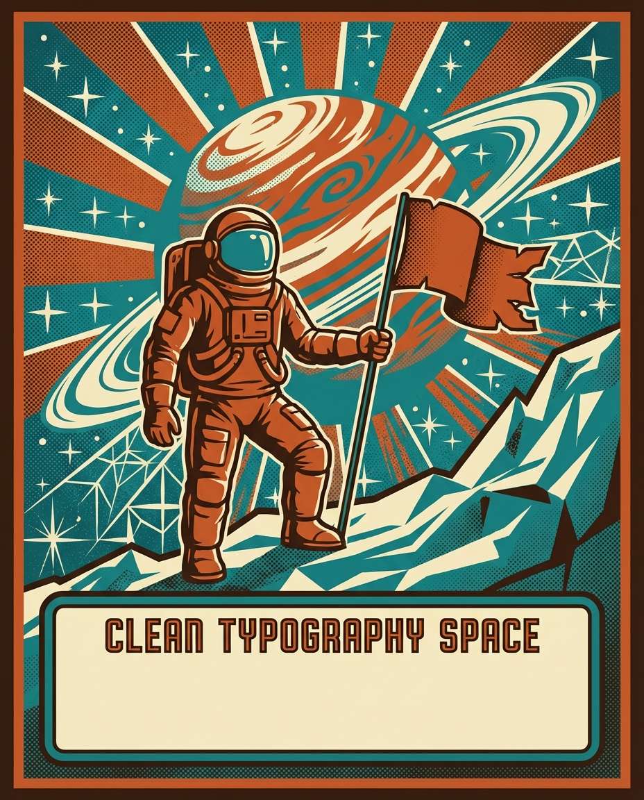 retro poster hero photo