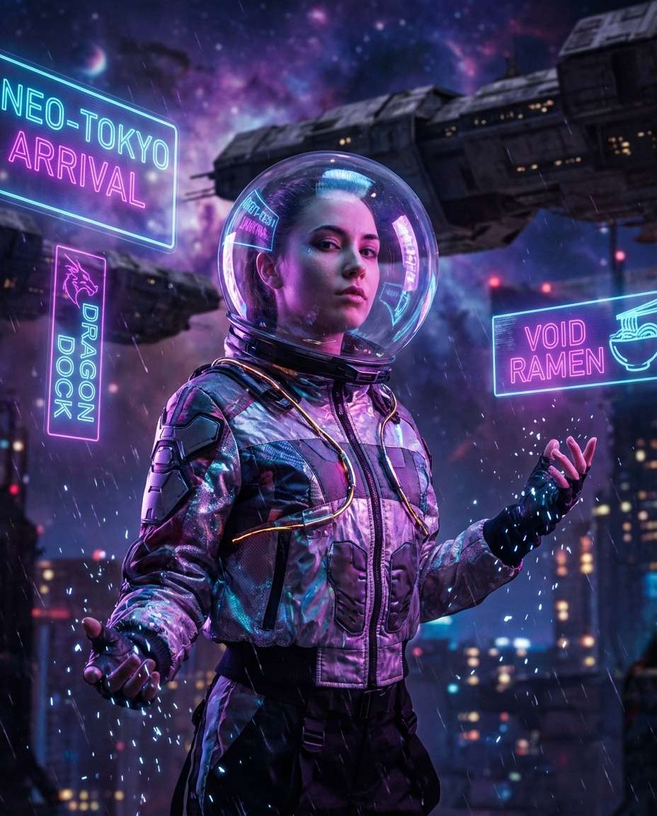 cyberpunk streetwear photo