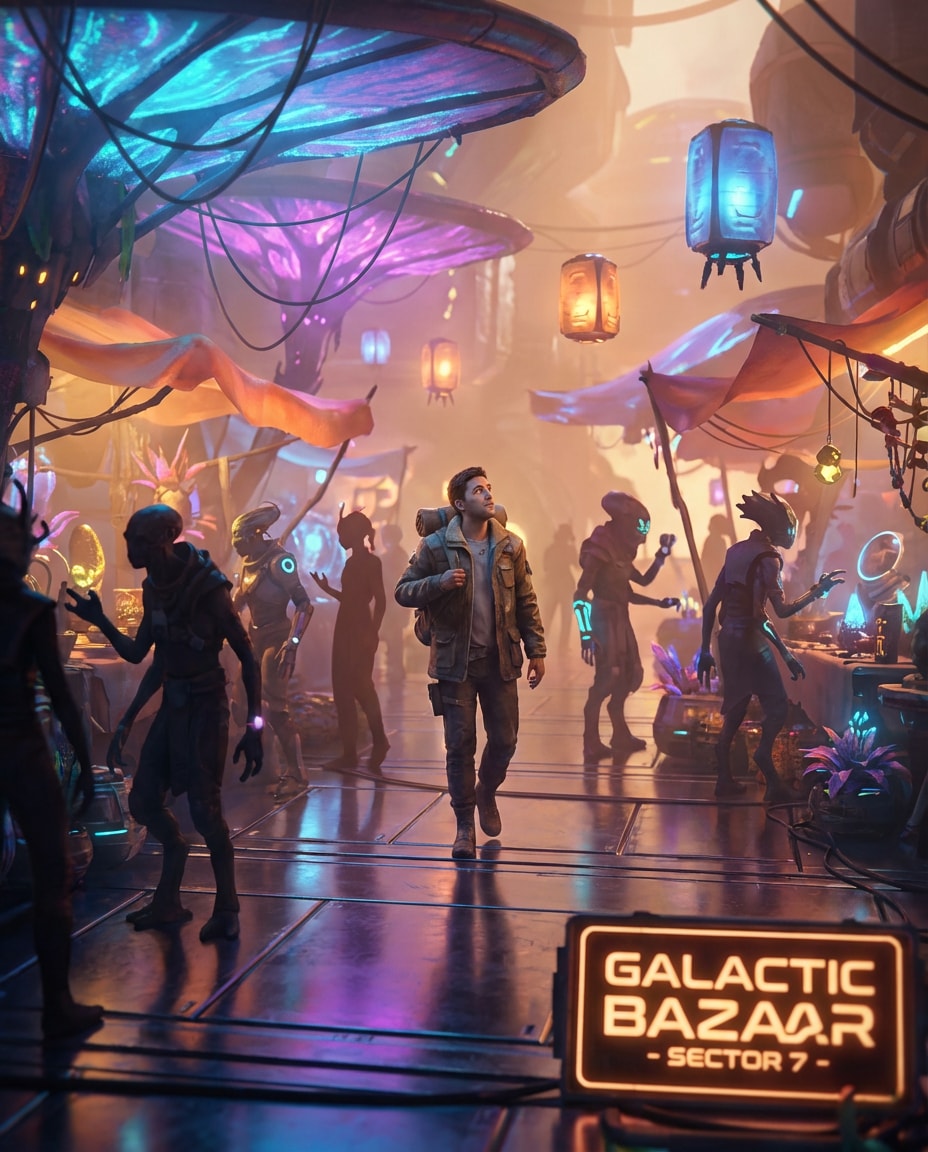 alien market stroll photo