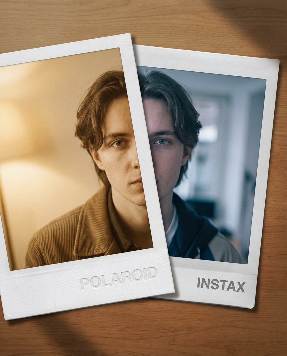 polaroid diptych photo