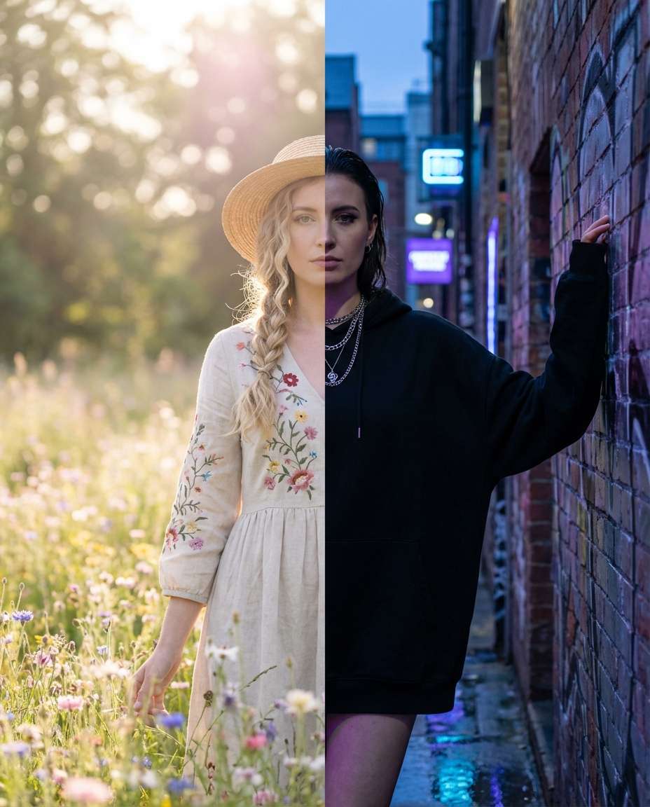 cottagecore vs streetwear photo