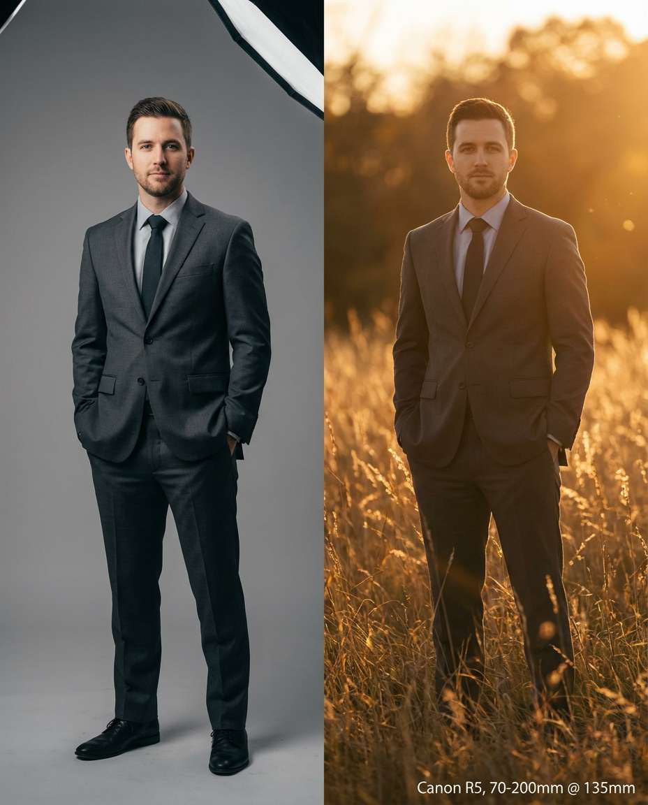 studio vs golden field photo