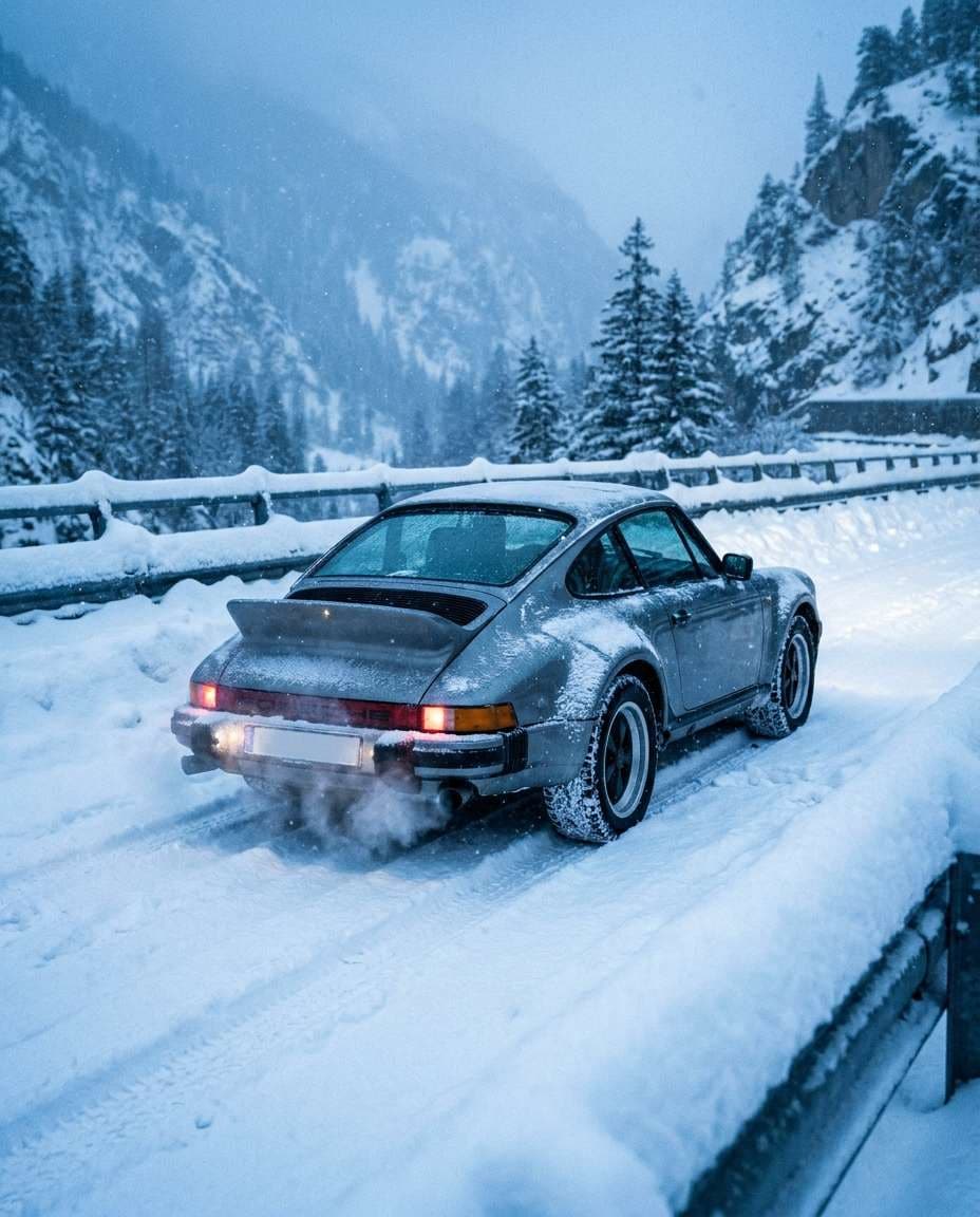 snow mountain pass photo