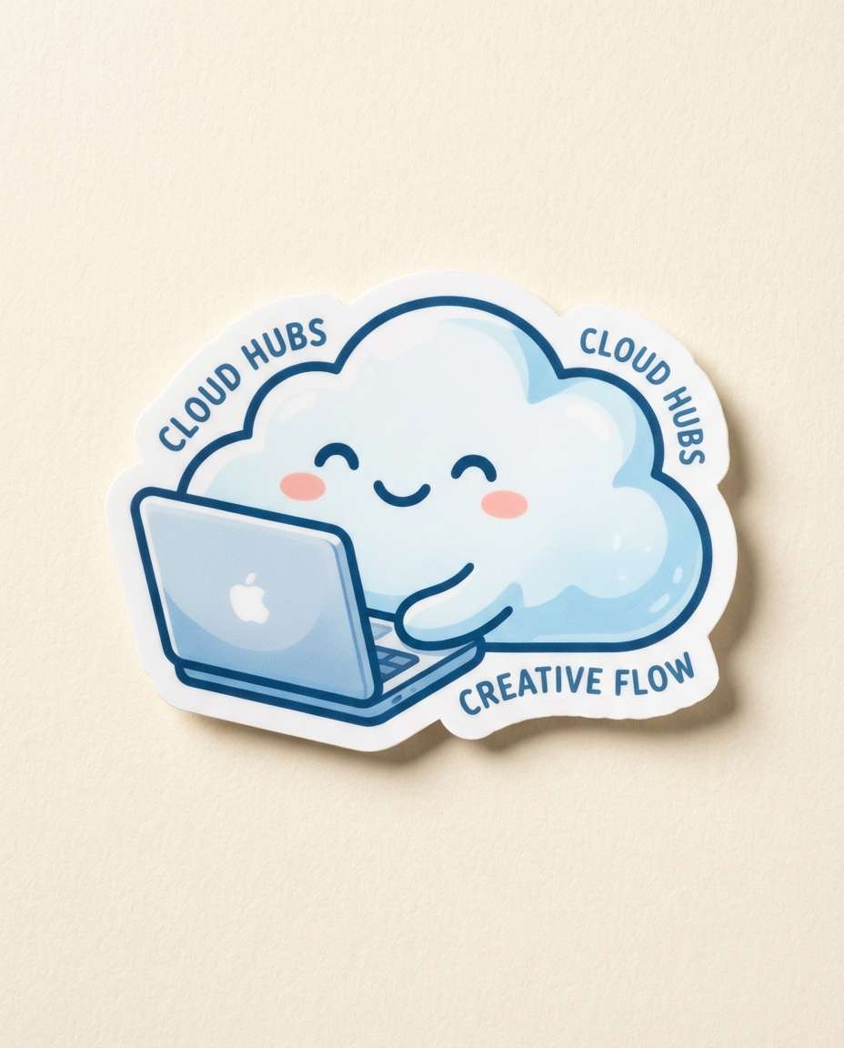 cute cloud laptop photo