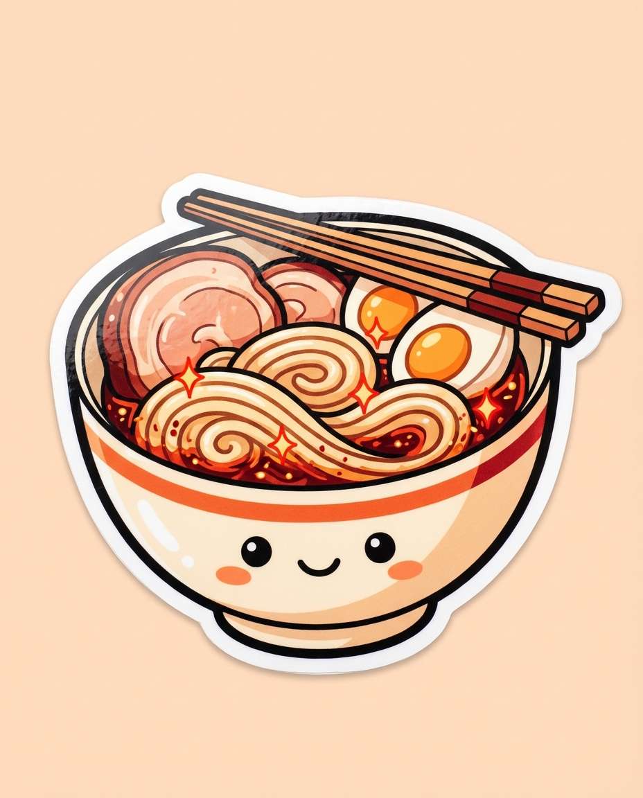 spicy ramen bowl photo