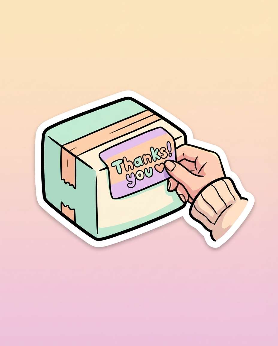 shop packaging label photo