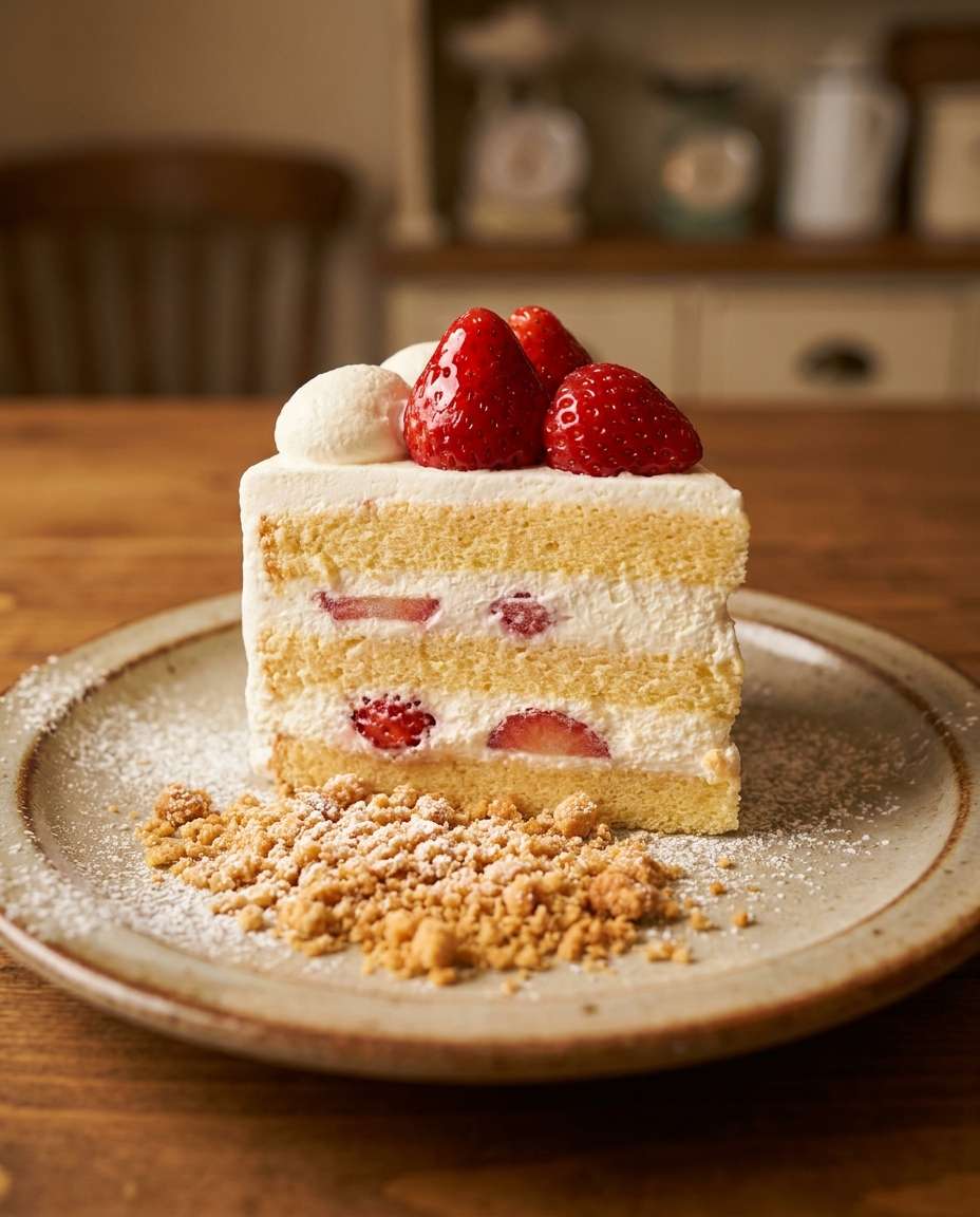 strawberry shortcake slice photo