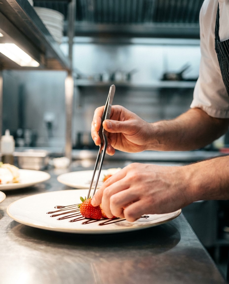 chef plating moment photo