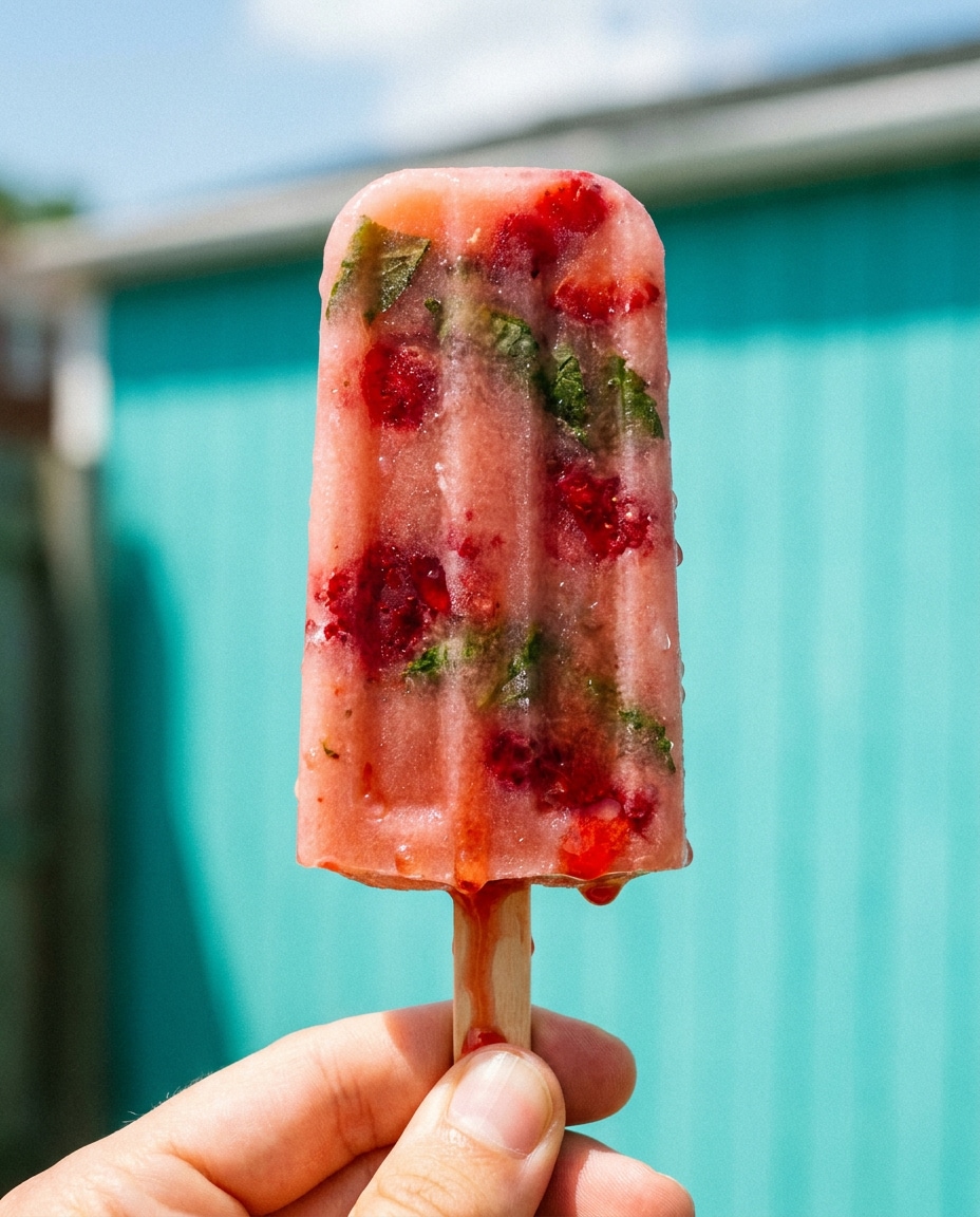 strawberry ice pop photo